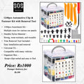 1240pcs Automotive Clip & Fastener Kit with Removal Tool