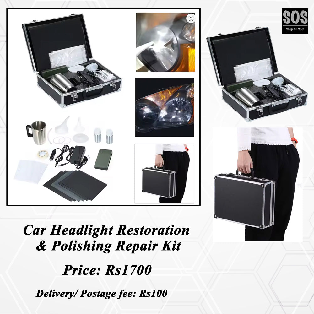 Car Headlight Restoration & Polishing Repair Kit