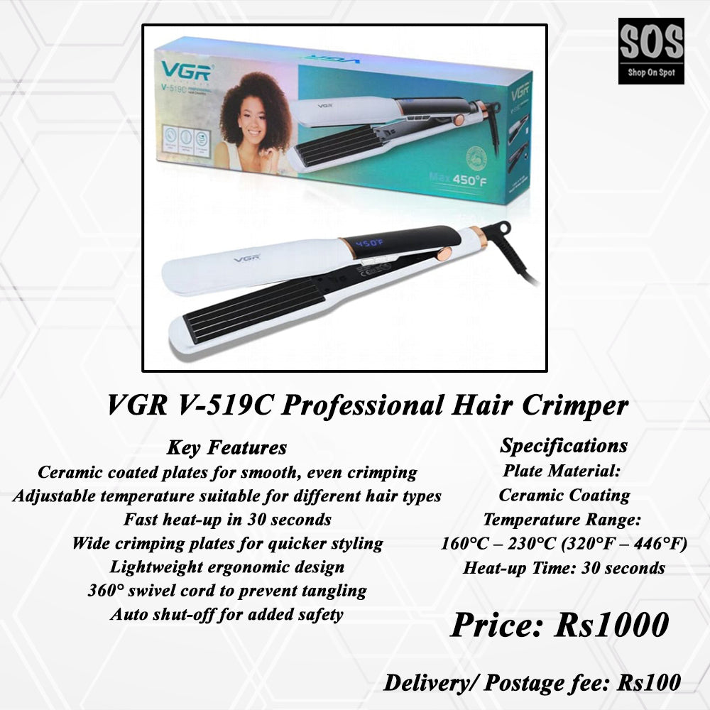 Professional Hair Crimper VGR V-519C