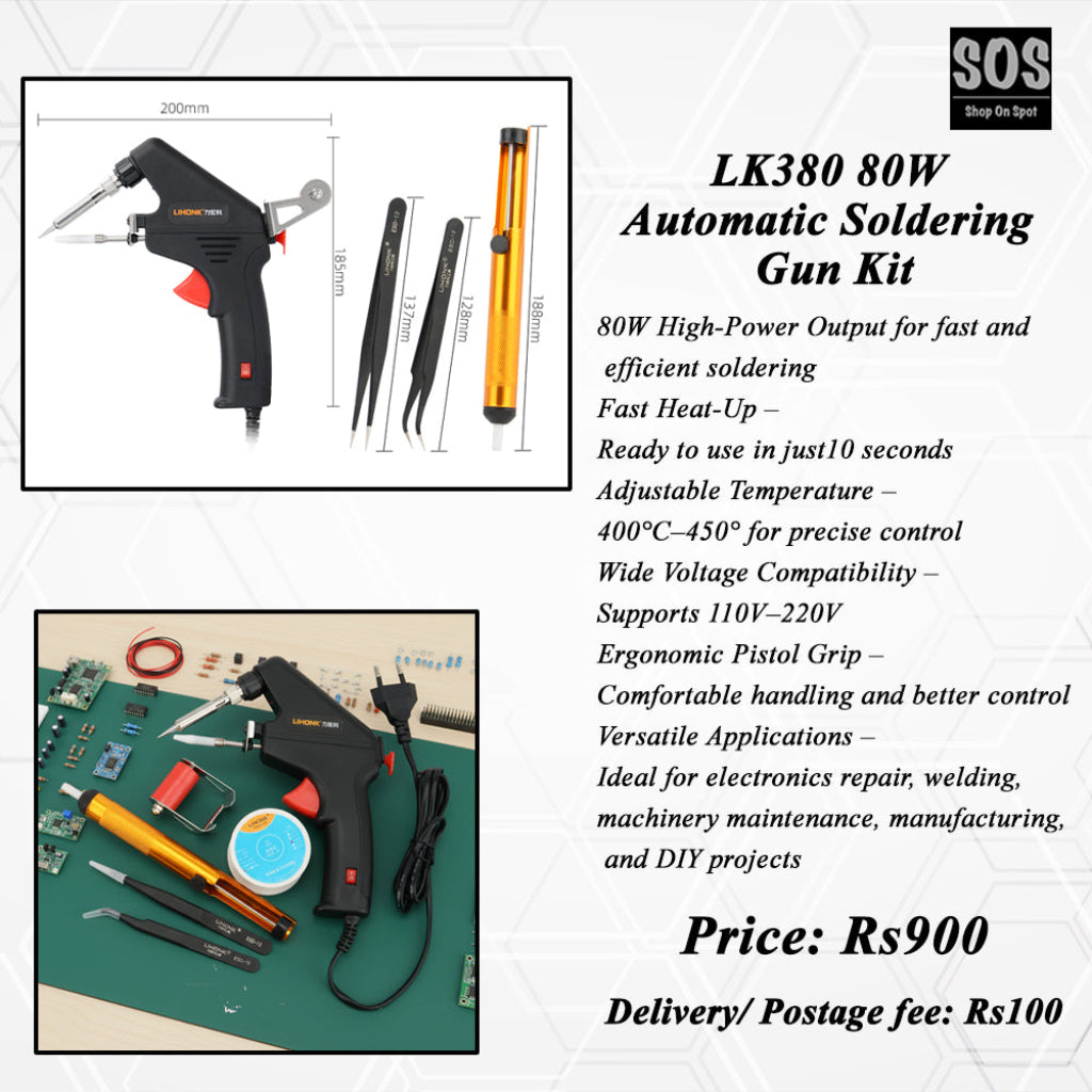 LK380 80W Automatic Soldering Gun Kit