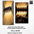 10 LED Solar Up & Down Wall Light (Outdoor)