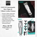 VGR V-071 Rechargeable Hair Clipper & T-Blade Cordless Trimmer